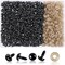 600PCS 8mm Black Plastic Safety Eyes for Amigurumi – With Washers for Crochet Dolls, Stuffed Animals & DIY Crafts